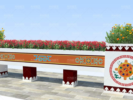 pvc景觀隔離西藏藝術花箱