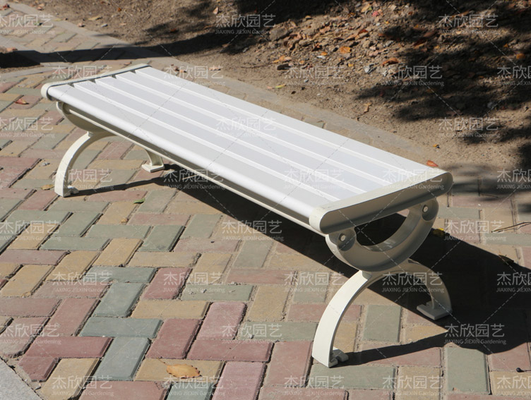 定制白色鋁合金公園椅公園坐凳