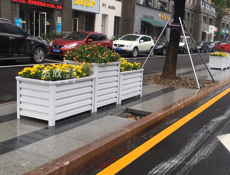 高風亮節(jié)白色鋁合金組合花箱